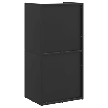 vidaXL Ράφι Καυσόξυλων Μαύρο 40x30x80 εκ. Χάλυβας ψυχρής έλασης