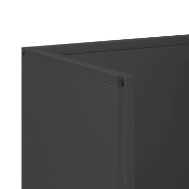 vidaXL Ράφι Καυσόξυλων Μαύρο 40x30x80 εκ. Χάλυβας ψυχρής έλασης