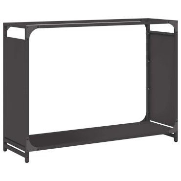 vidaXL Ράφι Καυσόξυλων Μαύρο 90x28x65 εκ. Χάλυβας ψυχρής έλασης