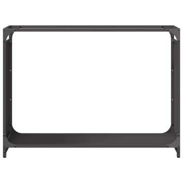 vidaXL Ράφι Καυσόξυλων Μαύρο 90x28x65 εκ. Χάλυβας ψυχρής έλασης