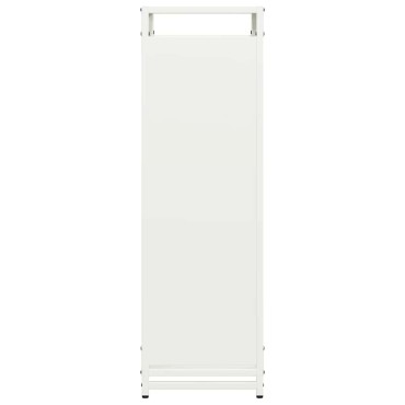 vidaXL Ράφι Καυσόξυλων Λευκό 44x28x90 εκ. Χάλυβας ψυχρής έλασης