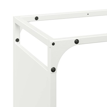 vidaXL Ράφι Καυσόξυλων Λευκό 44x28x90 εκ. Χάλυβας ψυχρής έλασης