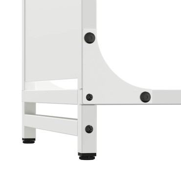 vidaXL Ράφι Καυσόξυλων Λευκό 44x28x90 εκ. Χάλυβας ψυχρής έλασης