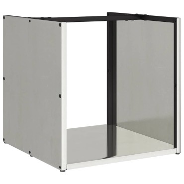 vidaXL Ραφιέρα Καυσόξυλων 40x40x40 εκ. από Ανοξείδωτο ατσάλι