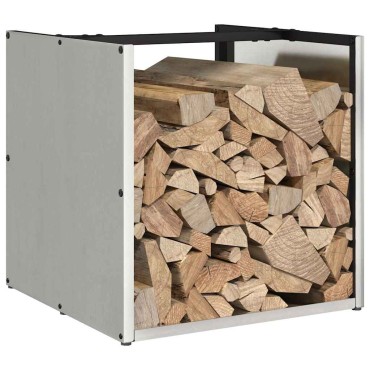 vidaXL Ραφιέρα Καυσόξυλων 40x40x40 εκ. από Ανοξείδωτο ατσάλι
