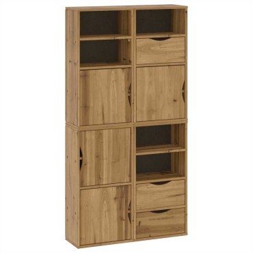 vidaXL Πλαϊνά ντουλάπια 4 τεμ. ODDA 40x24x79cm από Μασίφ Ξύλο Πεύκου