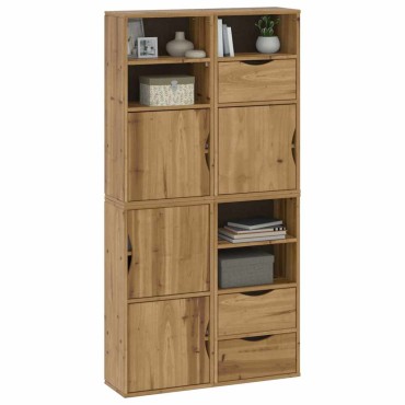 vidaXL Πλαϊνά ντουλάπια 4 τεμ. ODDA 40x24x79cm από Μασίφ Ξύλο Πεύκου
