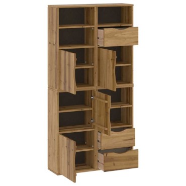 vidaXL Πλαϊνά ντουλάπια 4 τεμ. ODDA 40x24x79cm από Μασίφ Ξύλο Πεύκου