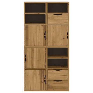 vidaXL Πλαϊνά ντουλάπια 4 τεμ. ODDA 40x24x79cm από Μασίφ Ξύλο Πεύκου