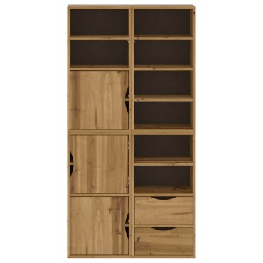 vidaXL Πλαϊνά ντουλάπια 4 τεμ. ODDA 40x24x79cm από Μασίφ Ξύλο Πεύκου