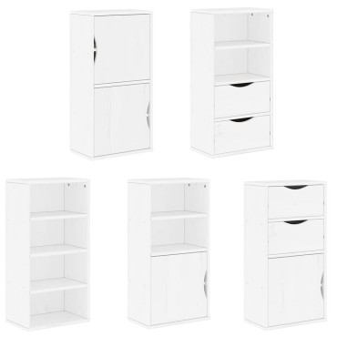 vidaXL Πλαϊνά ντουλάπια 5 τεμ. ODDA 40x24x79cm από Μασίφ Ξύλο Πεύκου