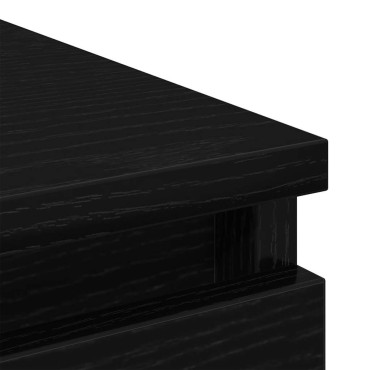 vidaXL Συρταριέρα Μαύρη βελανιδιά 37,5x35x76cm Κατασκευασμένο ξύλο 1 τεμ.