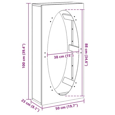 vidaXL Ράφι Καυσόξυλων 50x23x100 εκ. Χάλυβας ψυχρής έλασης