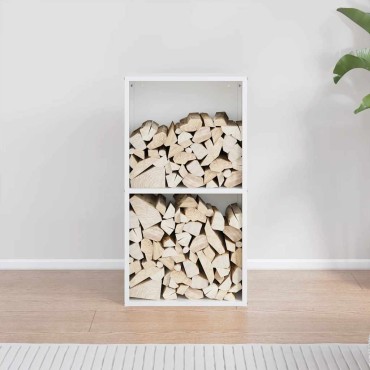 vidaXL Ράφι Καυσόξυλων Λευκό 40x30x75 εκ. Χάλυβας ψυχρής έλασης