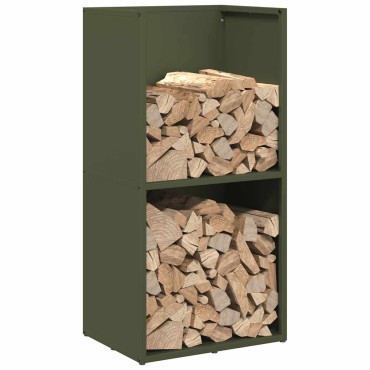 vidaXL Ράφι Καυσόξυλων 40x30x80 εκ. Χάλυβας ψυχρής έλασης