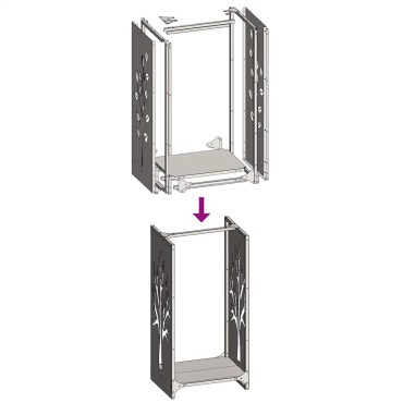 vidaXL Ράφι Καυσόξυλων 40x30x80 εκ. Χάλυβας ψυχρής έλασης