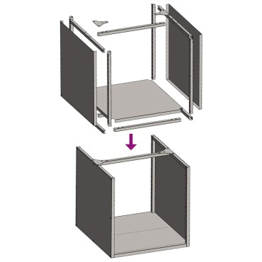 Ράφι για καυσόξυλα vidaXL 40x40x40 cm Ατσάλι σκληρυθέν στον αέρα