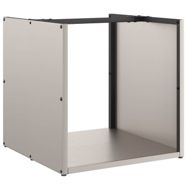 Ράφι για καυσόξυλα vidaXL 40x40x40 cm Ατσάλι σκληρυθέν στον αέρα