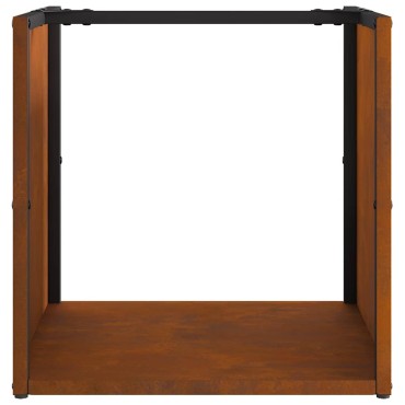 Ράφι για καυσόξυλα vidaXL 40x40x40 cm Ατσάλι σκληρυθέν στον αέρα