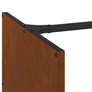 Ράφι για καυσόξυλα vidaXL 40x40x40 cm Ατσάλι σκληρυθέν στον αέρα