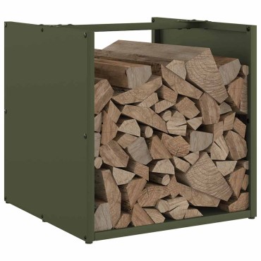 vidaXL Ράφι Καυσόξυλων 40x40x40 εκ. Χάλυβας ψυχρής έλασης