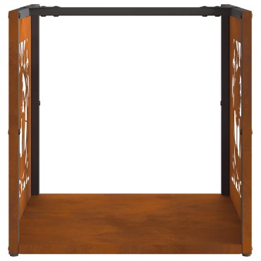 Ράφι για καυσόξυλα vidaXL 40x40x40 cm Ατσάλι σκληρυθέν στον αέρα
