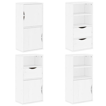 vidaXL Πλαϊνά ντουλάπια 4 τεμ. ODDA 40x24x79cm από Μασίφ Ξύλο Πεύκου