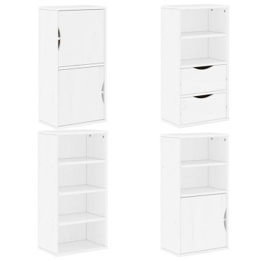 vidaXL Πλαϊνά ντουλάπια 4 τεμ. ODDA 40x24x79cm από Μασίφ Ξύλο Πεύκου
