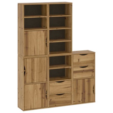 vidaXL Πλαϊνά ντουλάπια 5 τεμ. ODDA 40x24x79cm από Μασίφ Ξύλο Πεύκου