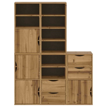 vidaXL Πλαϊνά ντουλάπια 5 τεμ. ODDA 40x24x79cm από Μασίφ Ξύλο Πεύκου