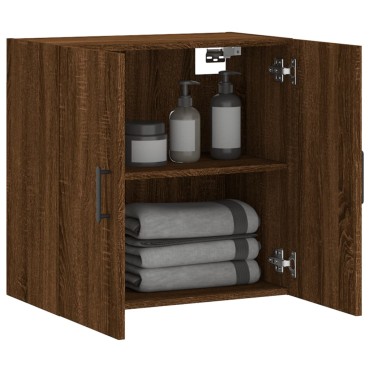 vidaXL Ντουλάπι Τοίχου Καφέ Δρυς 60x31x60cm Επεξεργασμένο Ξύλο 1 τεμ.