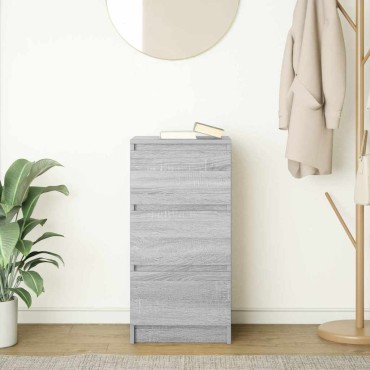 vidaXL Ντουλάπι Γκρι Sonoma 37,5x35x76cm Ξύλινο μηχανουργικό ξύλο 1 τεμ.