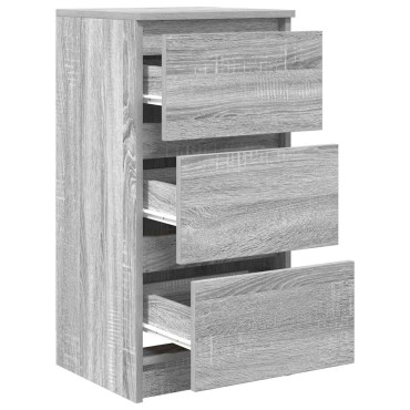 vidaXL Ντουλάπι Γκρι Sonoma 37,5x35x76cm Ξύλινο μηχανουργικό ξύλο 1 τεμ.