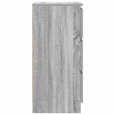 vidaXL Ντουλάπι Γκρι Sonoma 37,5x35x76cm Ξύλινο μηχανουργικό ξύλο 1 τεμ.