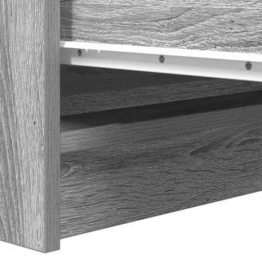 vidaXL Ντουλάπι Γκρι Sonoma 37,5x35x76cm Ξύλινο μηχανουργικό ξύλο 1 τεμ.