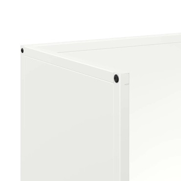 vidaXL Ράφι Καυσόξυλων Λευκό 40x30x80 εκ. Χάλυβας ψυχρής έλασης