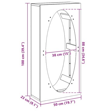 vidaXL Ράφι Καυσόξυλων Μαύρο 50x23x100 εκ. Χάλυβας ψυχρής έλασης