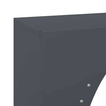 vidaXL Ράφι Καυσόξυλων Ανθρακί 50x23x100 εκ. Χάλυβας ψυχρής έλασης