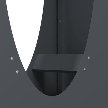 vidaXL Ράφι Καυσόξυλων Ανθρακί 50x23x100 εκ. Χάλυβας ψυχρής έλασης