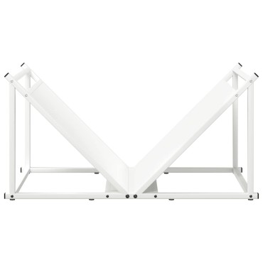 vidaXL Ράφι Καυσόξυλων Λευκό 70x43x34,5 εκ. Χάλυβας ψυχρής έλασης