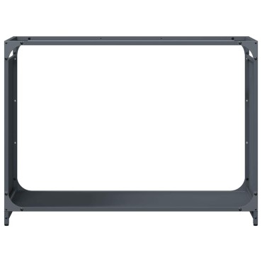 vidaXL Ράφι Καυσόξυλων Ανθρακί 90x28x65 εκ. Χάλυβας ψυχρής έλασης