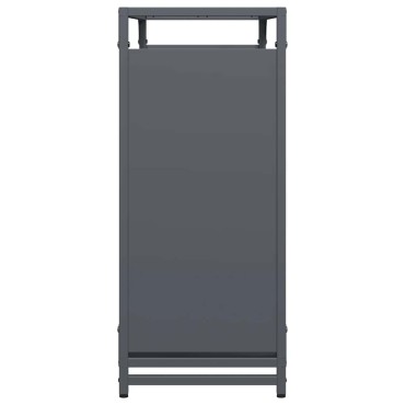 vidaXL Ράφι Καυσόξυλων Ανθρακί 90x28x65 εκ. Χάλυβας ψυχρής έλασης