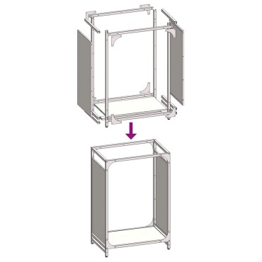 vidaXL Ράφι Καυσόξυλων Μαύρο 44x28x65 εκ. Χάλυβας ψυχρής έλασης