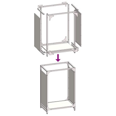 vidaXL Ράφι Καυσόξυλων Ανθρακί 44x28x65 εκ. Χάλυβας ψυχρής έλασης