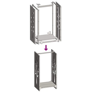 Ράφι για καυσόξυλα vidaXL 40x30x80 cm Ατσάλι σκληρυθέν στον αέρα