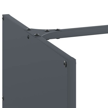 vidaXL Ράφι Καυσόξυλων Ανθρακί 40x40x40 εκ. Χάλυβας ψυχρής έλασης