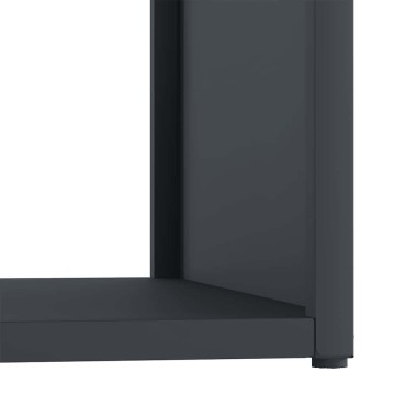 vidaXL Ράφι Καυσόξυλων Ανθρακί 40x40x40 εκ. Χάλυβας ψυχρής έλασης