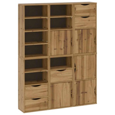 vidaXL Πλαϊνά ντουλάπια 6 τεμ. ODDA 40x24x79cm από Μασίφ Ξύλο Πεύκου