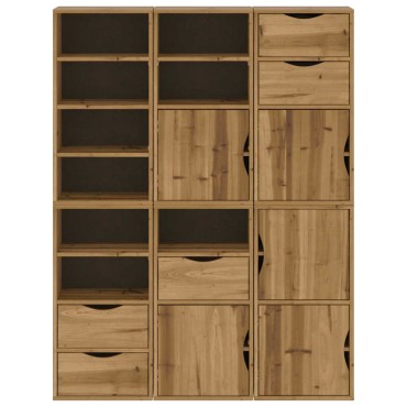 vidaXL Πλαϊνά ντουλάπια 6 τεμ. ODDA 40x24x79cm από Μασίφ Ξύλο Πεύκου