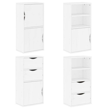 vidaXL Πλαϊνά ντουλάπια 4 τεμ. ODDA 40x24x79cm από Μασίφ Ξύλο Πεύκου